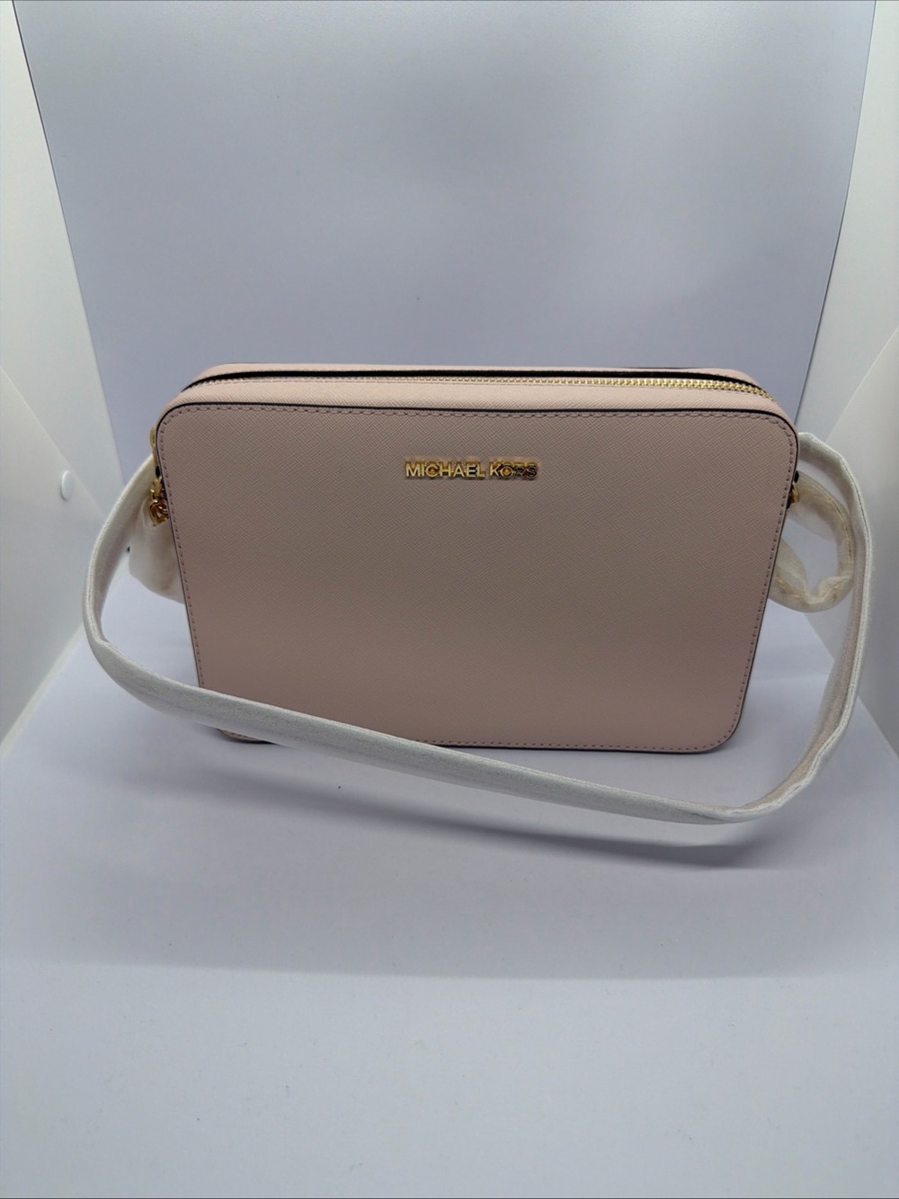 Michael Kors Pale Pink Saffiano Leather Crossbody